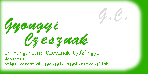 gyongyi czesznak business card